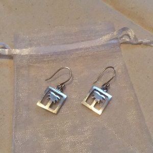 Sterling Silver Palmetto Tree Earrings